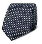 Giorgio Armani - 7cm Silk-Jacquard Tie - Midnight blue