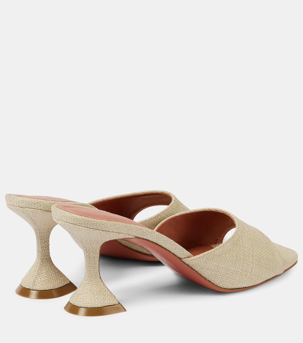 Amina Muaddi Lupita 70 canvas mules Amina Muaddi