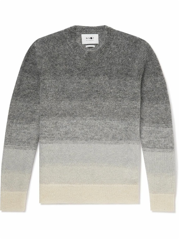 Photo: NN07 - Walther Degradé Brushed Knitted Sweater - Gray