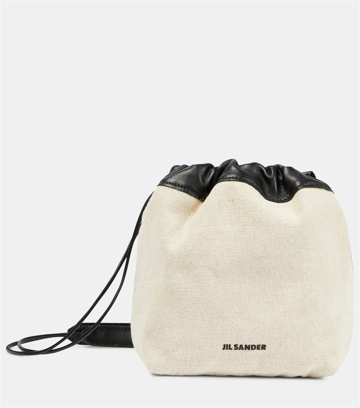 Jil Sander - Leather-trimmed canvas bucket bag