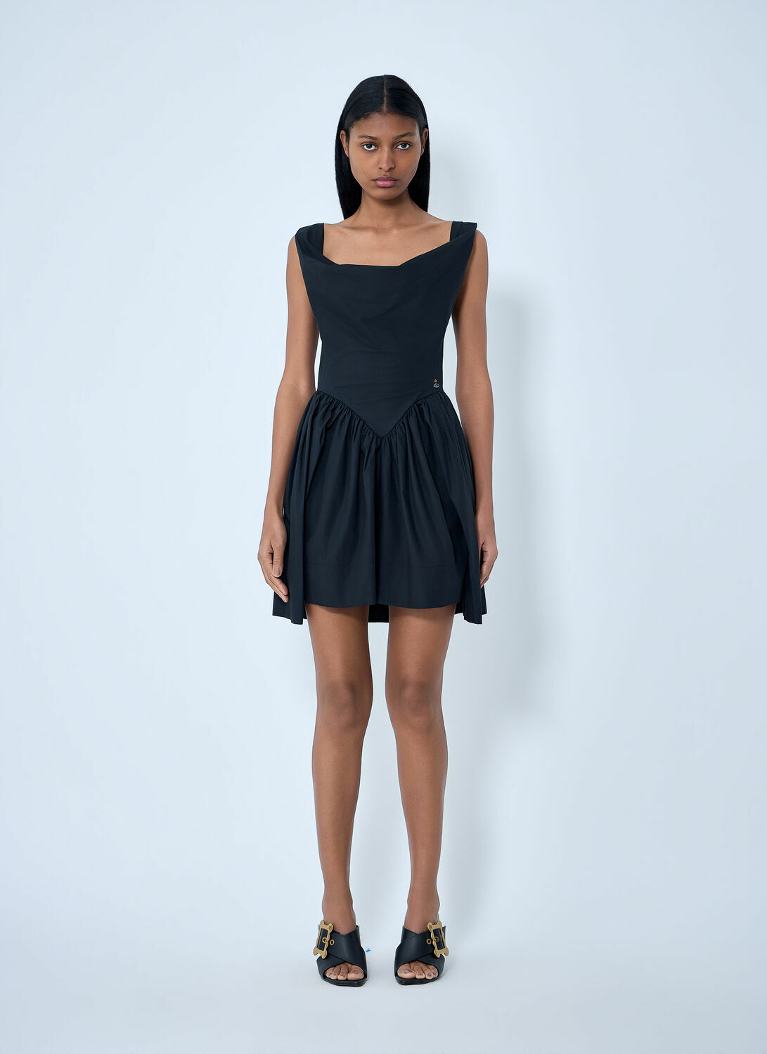 Vivienne Westwood Sculpted Neckline Gathered Mini Dress