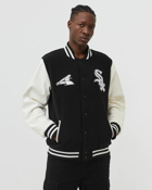 New Era Mlb Wordmark Varsity Jacket Chicago White Sox Black - Mens - College Jackets