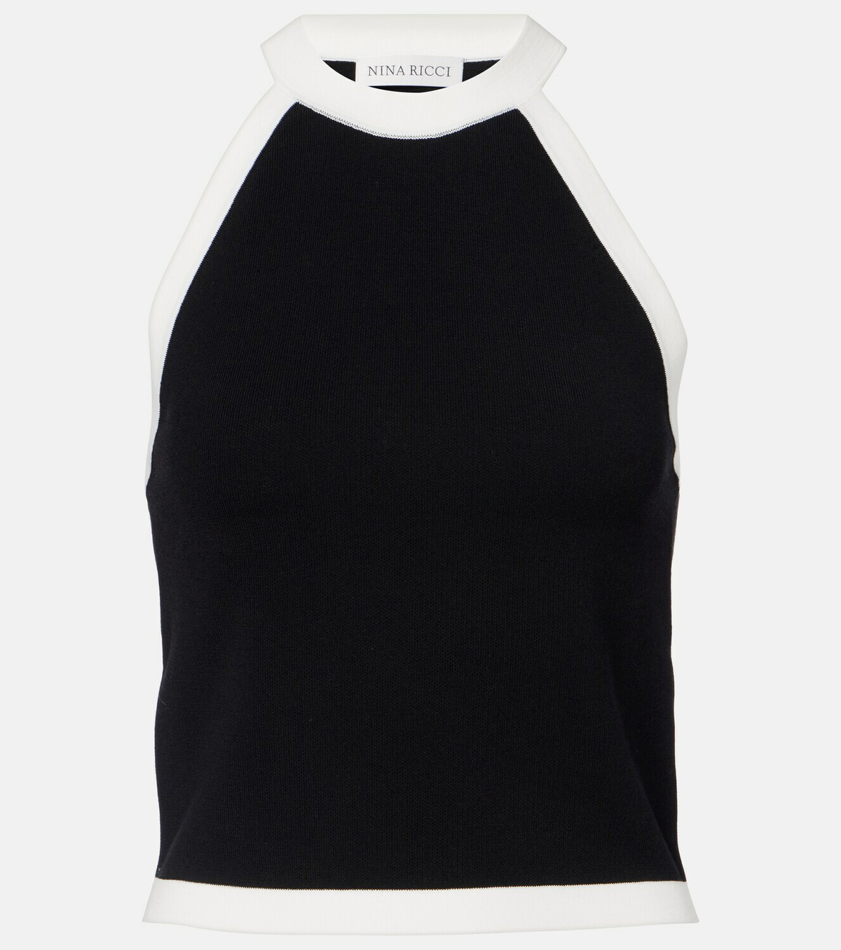 Nina Ricci Ribbed-knit halterneck top