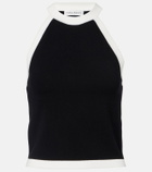 Nina Ricci Ribbed-knit halterneck top