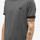 Fred Perry Authentic Men's Ringer T-Shirt in Gun Metal