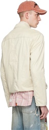 Acne Studios Off-White Zipper Faux-Leather Jacket