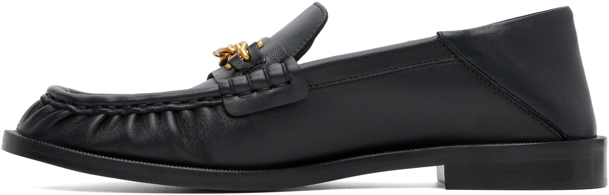 BALMAIN Black Sync Smooth Leather Loafers