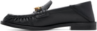 BALMAIN Black Sync Smooth Leather Loafers