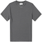 Officine Générale Men's Stripe T-Shirt in Black/White