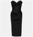 The Row Arpelle mohair and wool midi dress