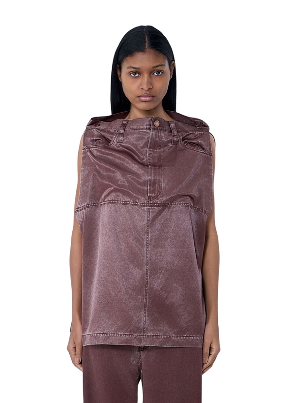 Photo: Issey Miyake Satin Denim Sleeveless Top
