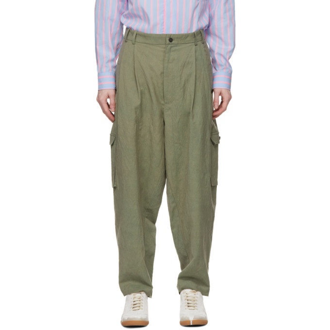 Photo: House of the Very Islands Green Linen Viper Room Trousers
