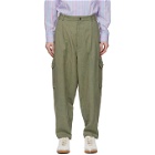 House of the Very Islands Green Linen Viper Room Trousers
