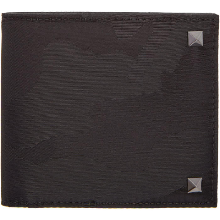 Photo: Valentino Black Valentino Garavani Camo Rockstud Wallet