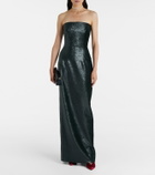 Emilia Wickstead Laelia sequined bustier gown