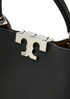 Tory Burch Eleanor T-logo Grained Leather top Handle bag - Black - One Size