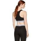 Paco Rabanne Black Elasticized Logo Sports Bra