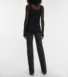 Saint Laurent - Patterned semi-sheer cardigan