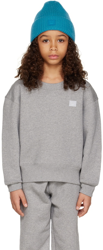 Photo: Acne Studios Kids Gray Patch Sweatshirt