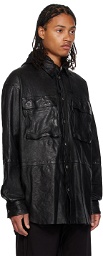 Diesel Black L-Sphinx Leather Jacket