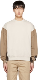 Axel Arigato Brown & Beige Exposed Seam Sweatshirt