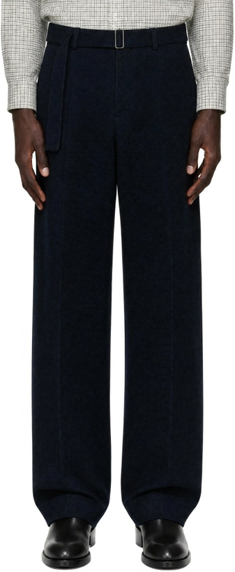 Photo: Studio Nicholson Navy Vital Belted Trousers