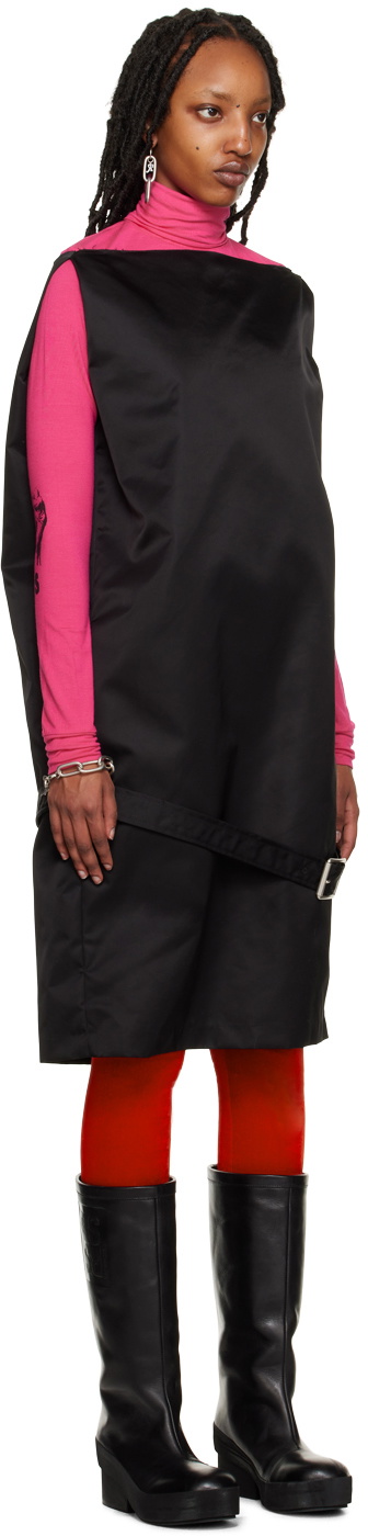 Raf Simons Black Raw Midi Dress