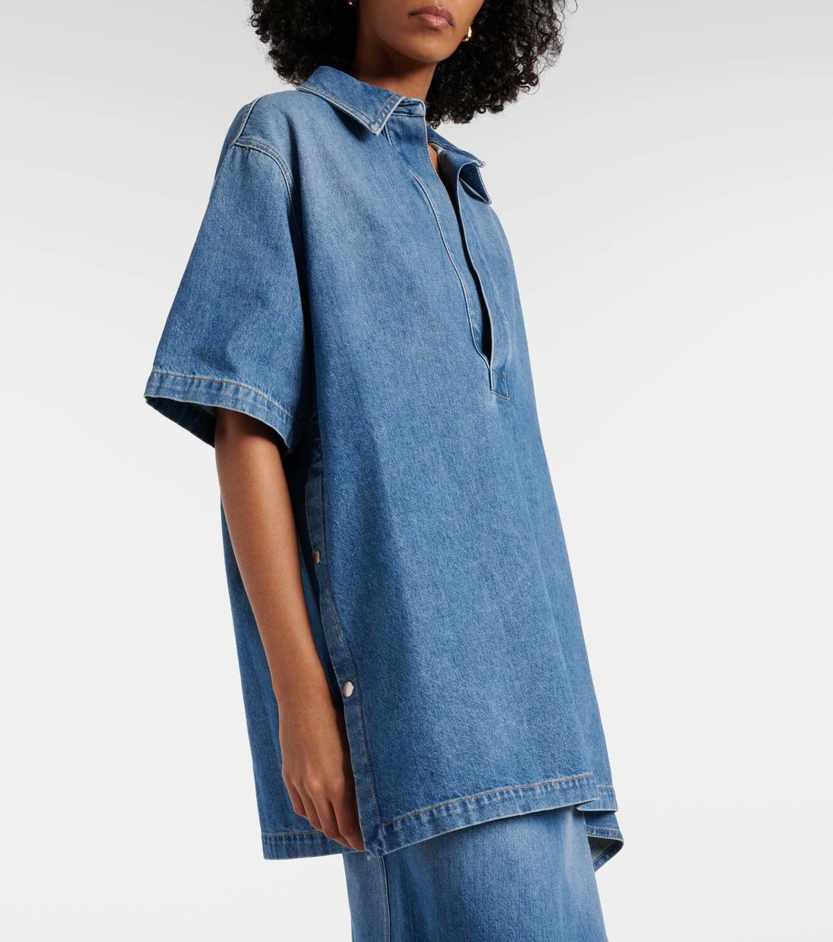 Plan C Oversized denim shirt