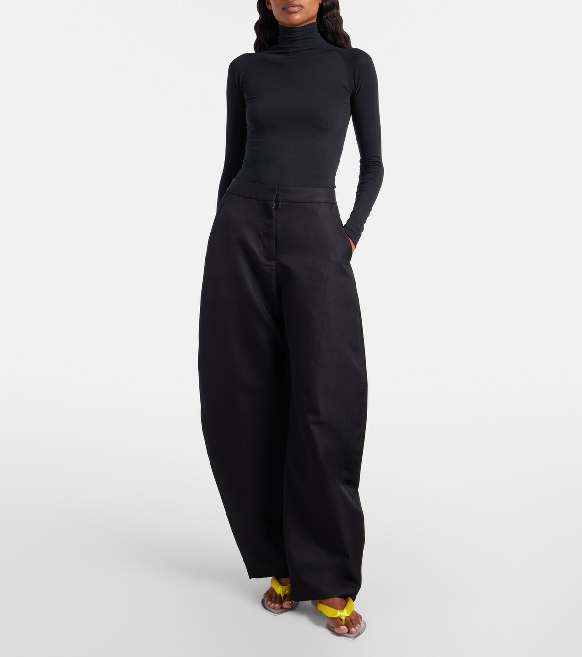 Alaïa Invisible satin thong sandals