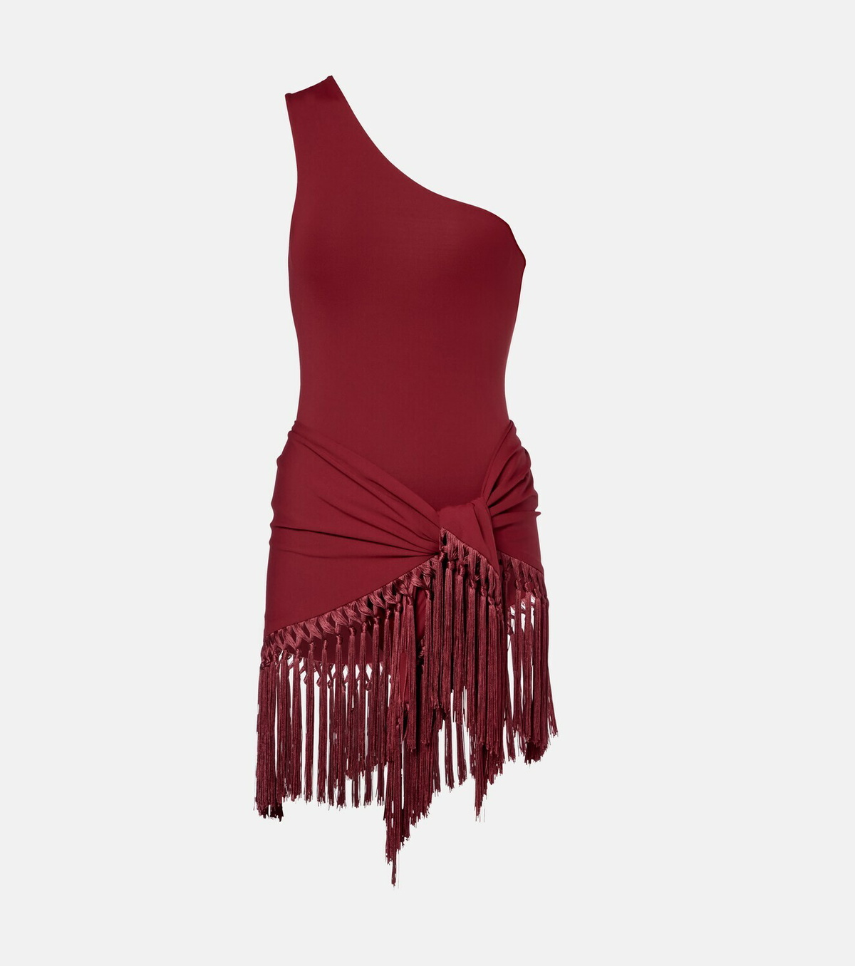 Taller Marmo One-shoulder swimsuit and beach cover-up set