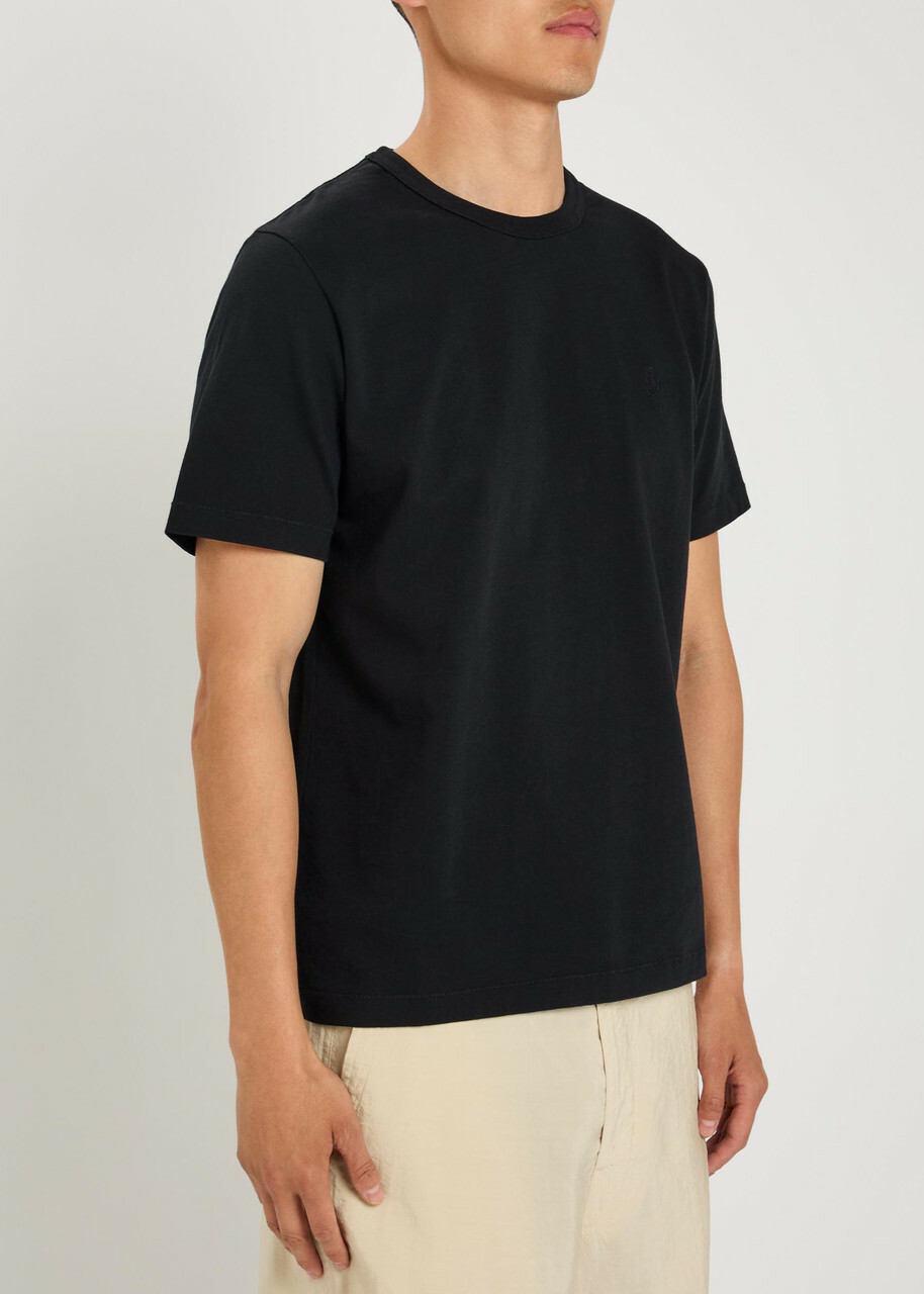 JW Anderson Logo-embroidered Cotton T-shirt Black