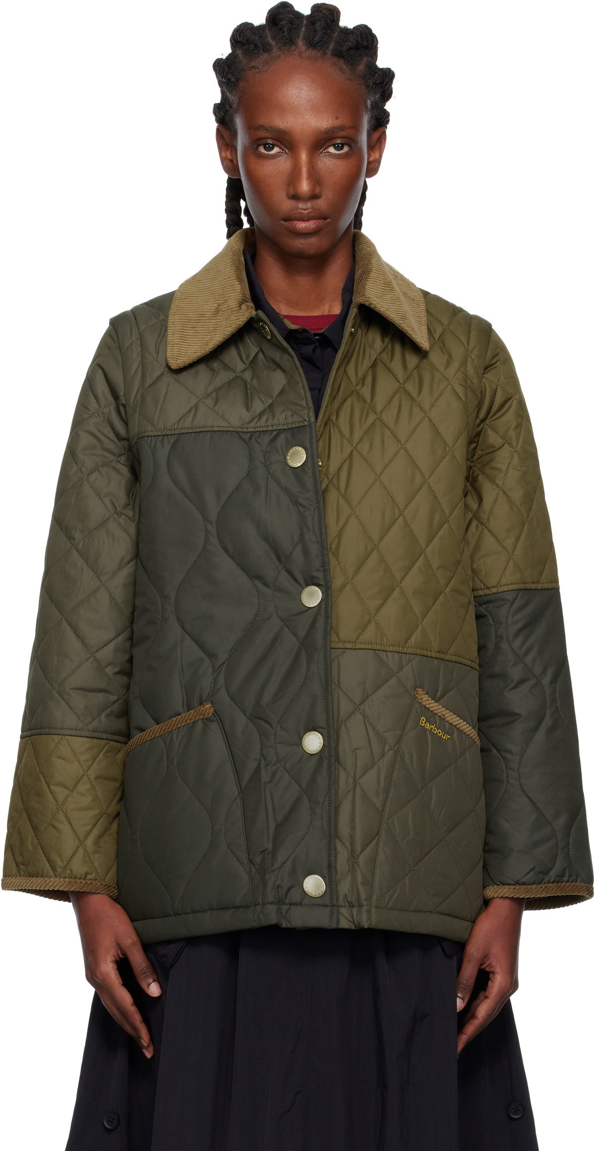 Barbour Women's Cropped Beadnell Wax Jacket in Sage/Ancient