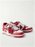 Off-White - Out of Office Leather Sneakers - Burgundy