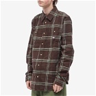 Dickies Men's Warrenton Check Shirt in Dark Brown