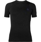 Under Armour - UA Rush Compression Mesh-Panelled Stretch-Jersey T-Shirt - Black