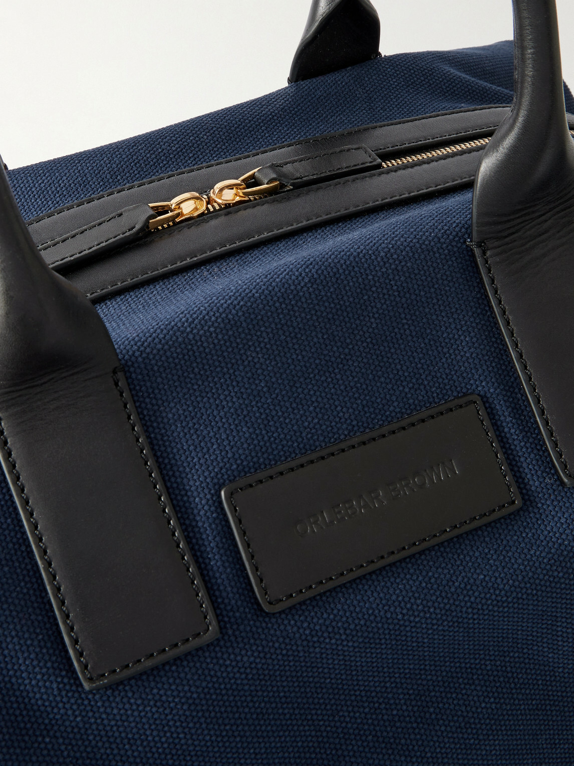 Orlebar Brown - The Weekend Away Leather-Trimmed Cotton-Canvas Duffle Bag