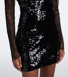 Roberto Cavalli Sequined lace minidress