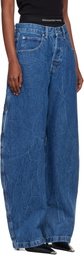 Alexander Wang Blue Pre-Styled Mid-Rise Oversized Jeans