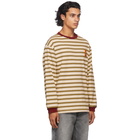 Carne Bollente Beige Stripe Keep It Up Long Sleeve T-Shirt