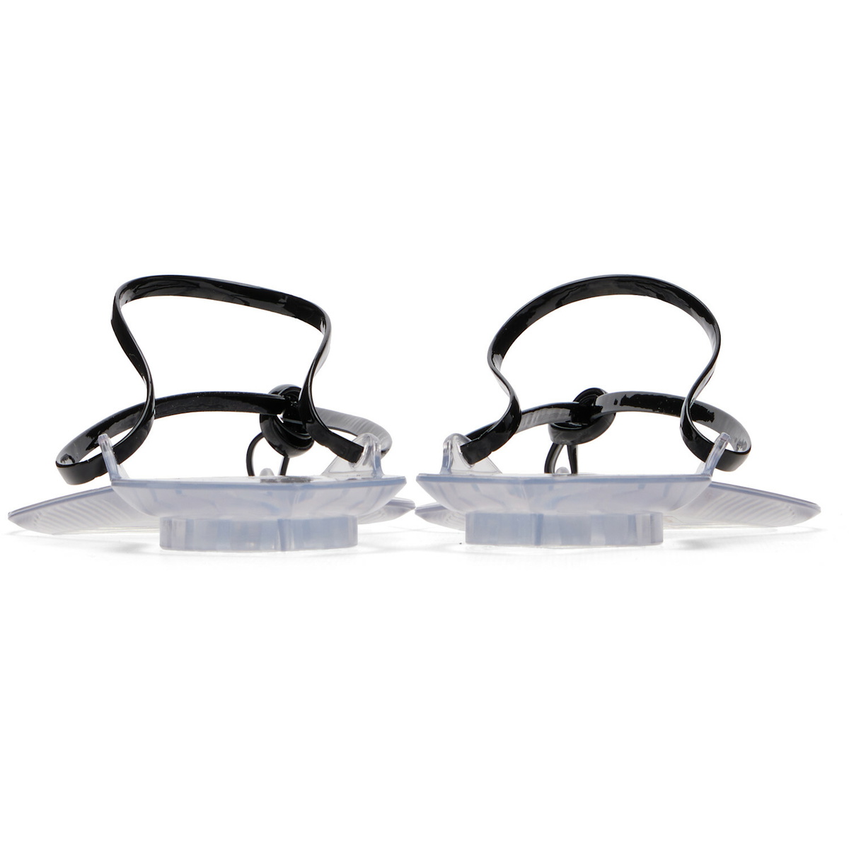 ALAÏA Black Invisible Thong Sandals
