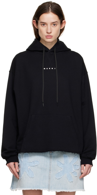 Photo: Marni Black Raw Edge Hoodie