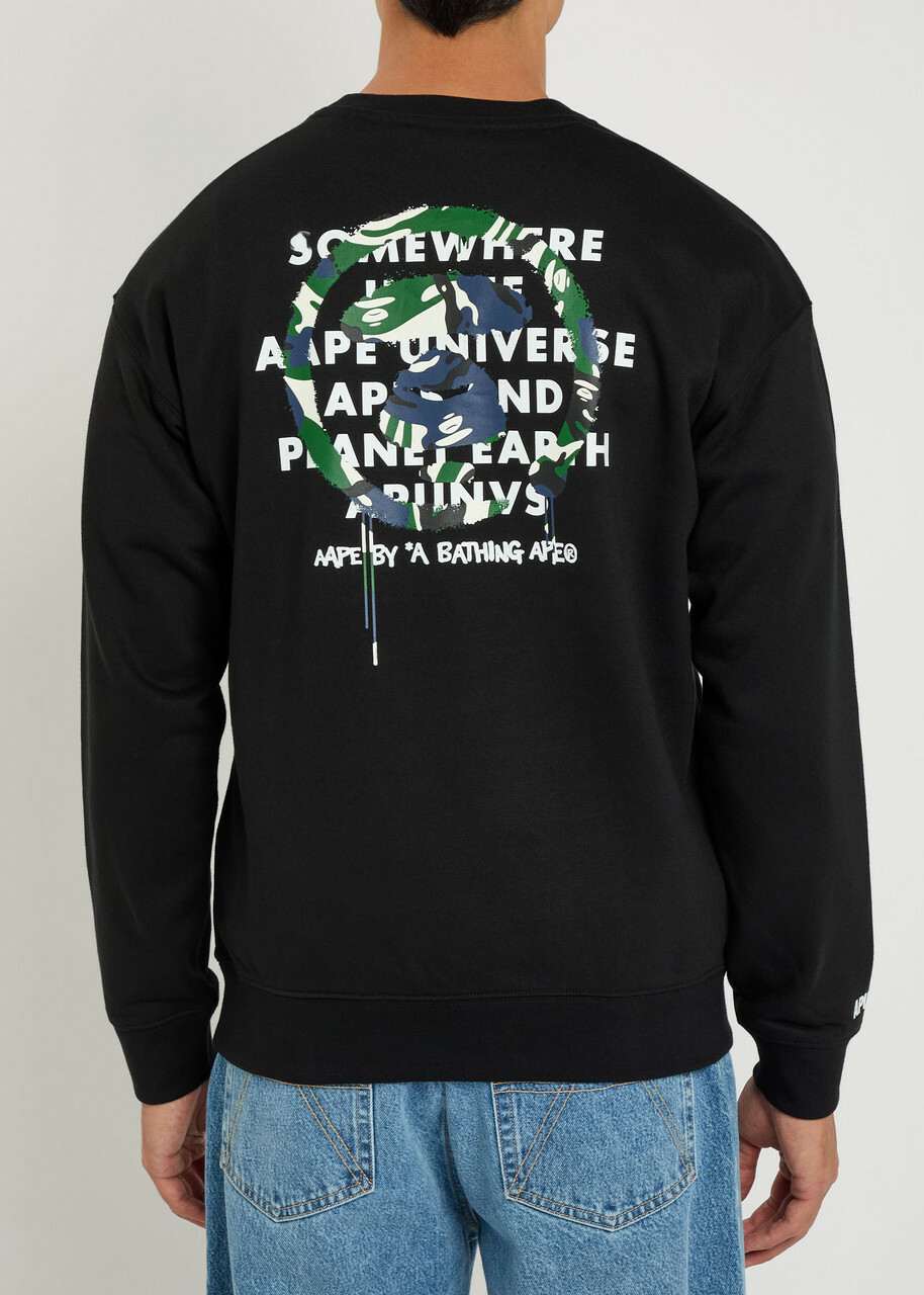 Aape Logo Cotton-blend Sweatshirt Black