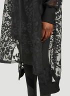 Leopard Print Sheer Coat in Black