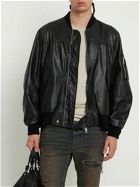GIORGIO BRATO - Oversize Leather Bomber Jacket