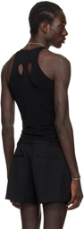 Dion Lee Black Mobius Loop Tank Top