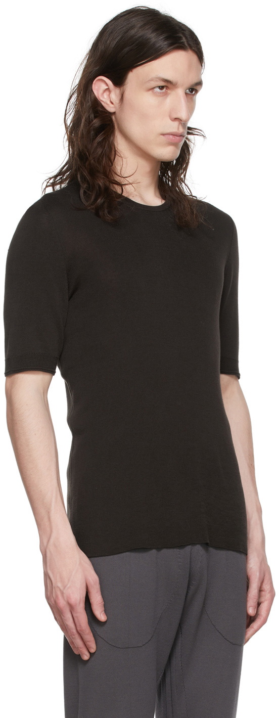 Label Under Construction Brown Cotton T-Shirt