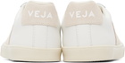 VEJA White & Beige Esplar Leather Sneakers