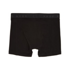 Boss Two-Pack Black and Striped Boxer Briefs