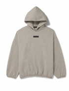 FEAR OF GOD ESSENTIALS - Logo-Appliquéd Cotton-Blend Jersey Hoodie - Gray