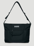 Oversized Shopper Tote Bag in Black